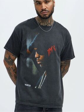 NWOT- DMX Year Of The Dog Short Sleeve  Grunge Graphic Band Tee - Black